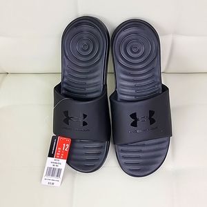 Men's Under Armour Black Ansa Fixed Slide - Size 12